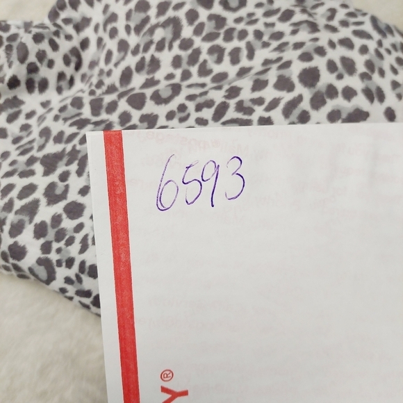 Midnight by Carole Hochman Cotton Leopard Print Gray Casual Robe P6593 - Picture 7 of 7